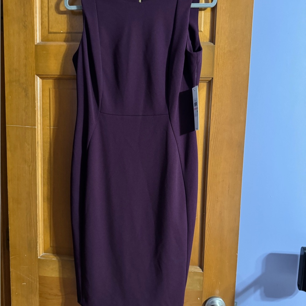 Elegant Purple Sleeveless Dress